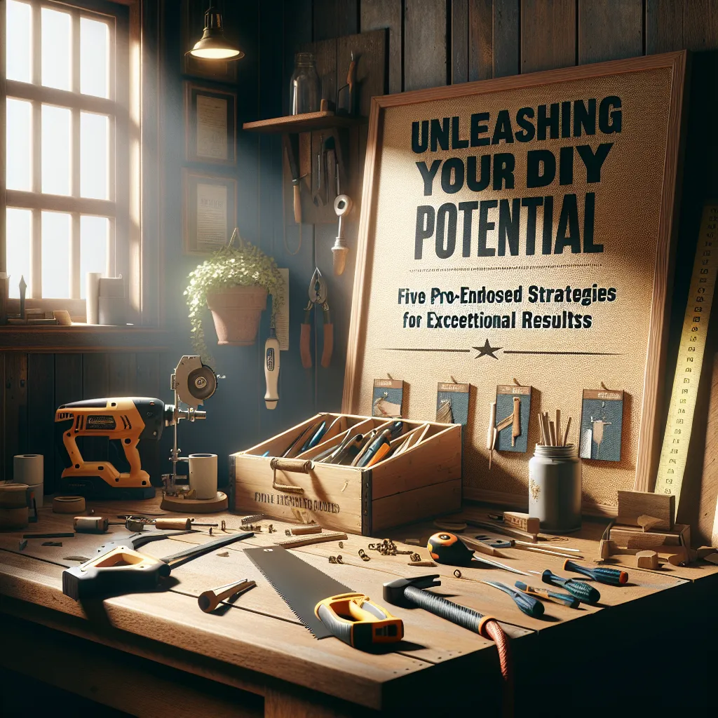 Unleashing Your DIY Potential: Five Pro-Endorsed Strategies for Exceptional Results