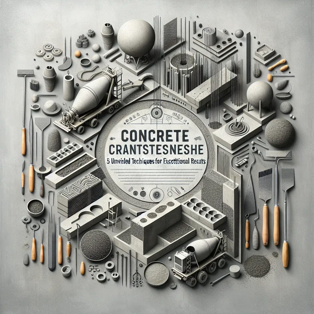 Concrete Craftsmanship: 5 Unveiled Techniques for Exceptional Results