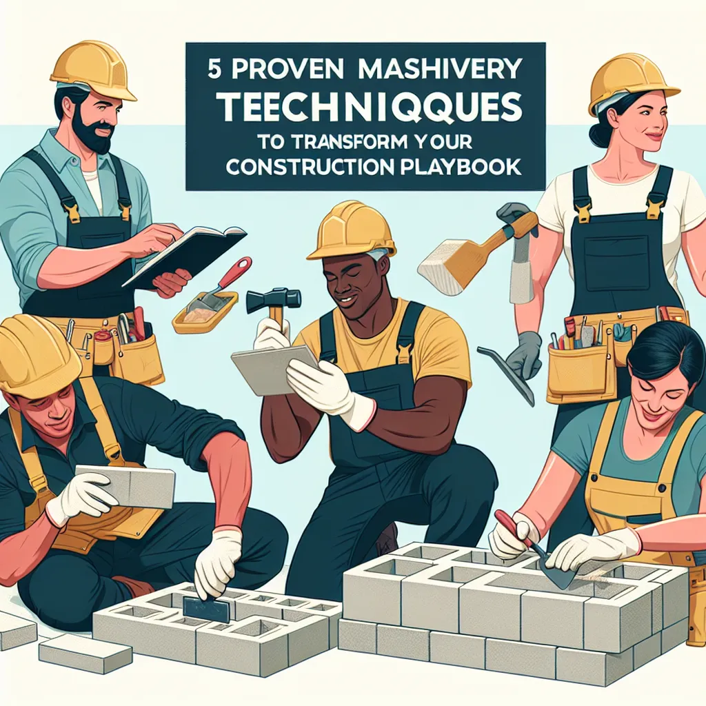 5 Proven Masonry Techniques to Transform Your Construction Playbook