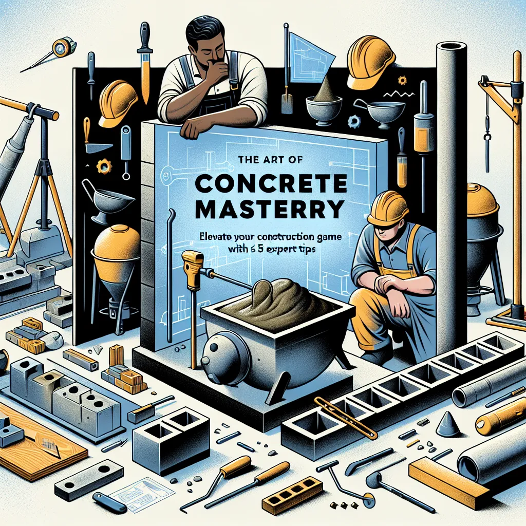 The Art of Concrete Mastery: Elevate Your Construction Game with these 5 Expert Tips